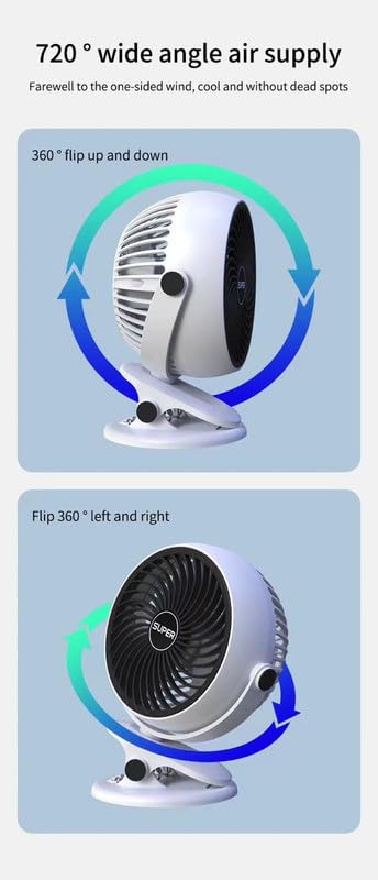 Table Fan – Versatile Portable Desk Fan with Auto Oscillation.