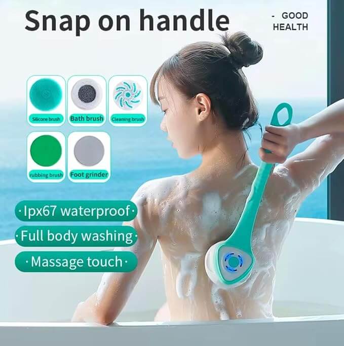 Electric Bath Brush Rechargeable Back Washer.