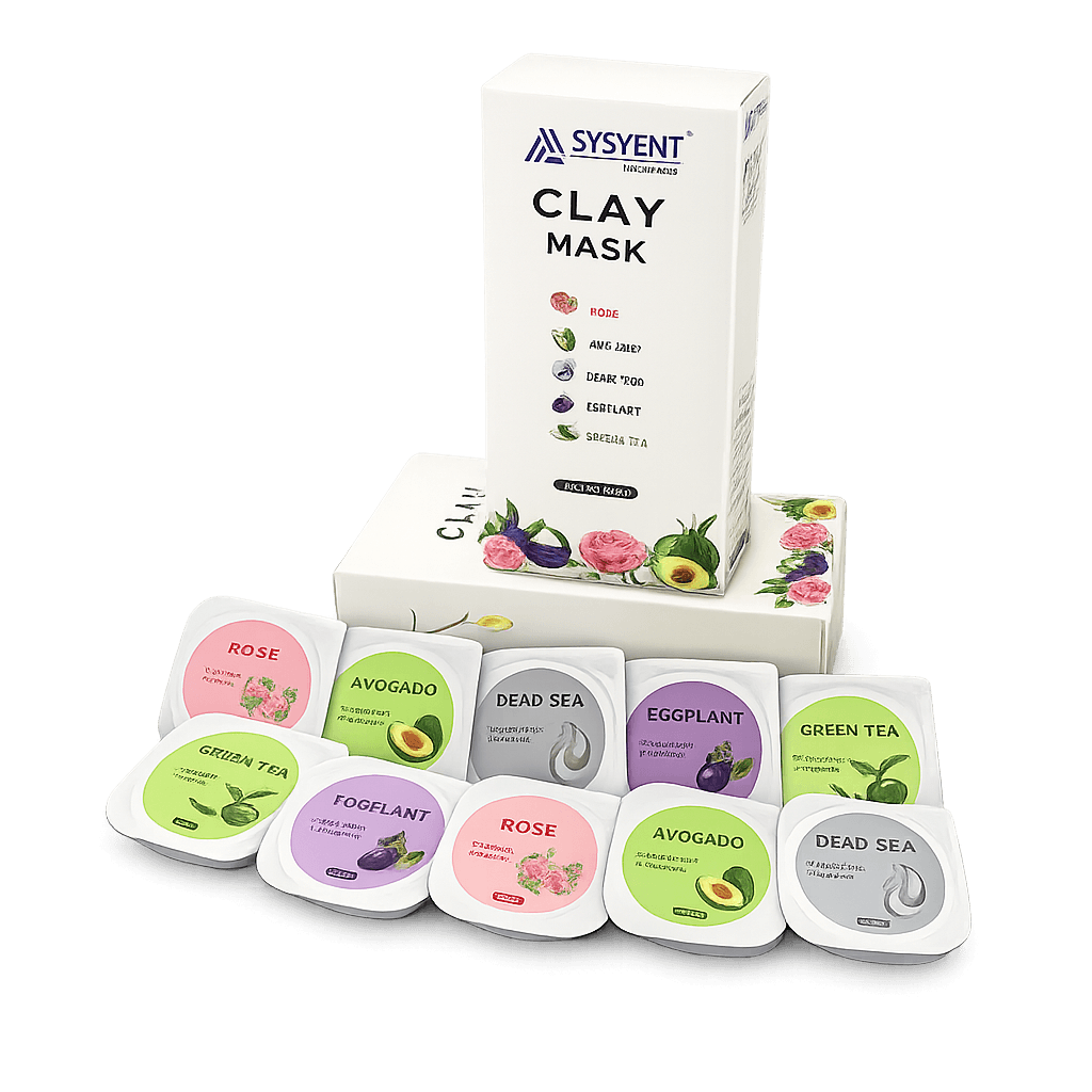 SYSVENT Clay Mask Combo Pack | Rose, Avocado, Dead Sea, Eggplant & Green Tea