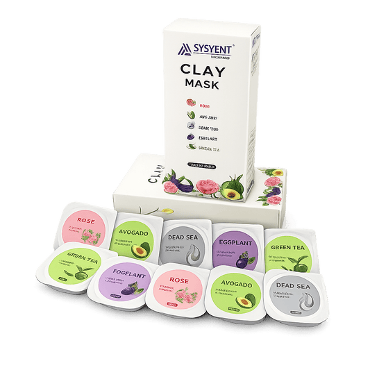 SYSVENT Clay Mask Combo Pack | Rose, Avocado, Dead Sea, Eggplant & Green Tea