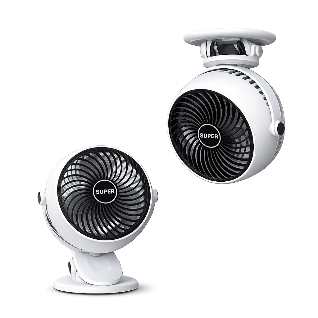 Table Fan with Auto Oscillation & Rechargeable Battery
