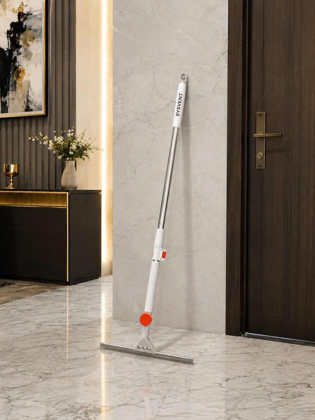 Flat Floor Cleaning Mop with 360° Rotating Head & Dual-Sided Microfiber Pad