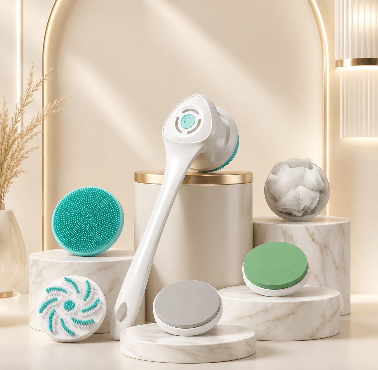 Electric Bath Brush Rechargeable Back Washer.