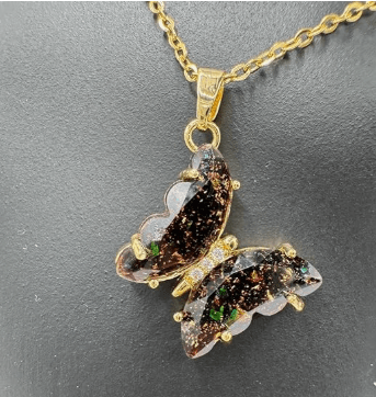 Black Butterfly Pendant Necklace for females Ideal for Special Occasions & Gifts